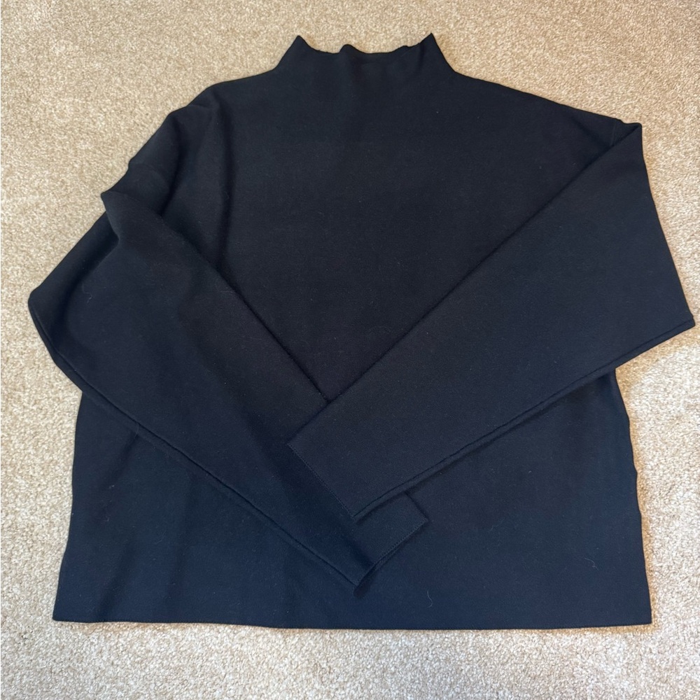 Zyia Black Turtleneck Sweater Relaxed Fit